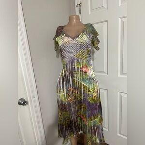 Elegant Multicolor Midi Dress